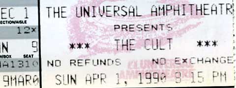 The Cult April 1, 1990