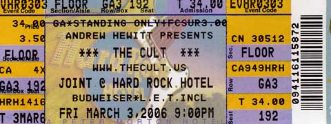 The Cult March 3, 2006