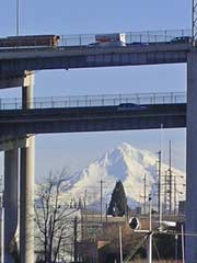 Interstate 5 and Mt. Hood