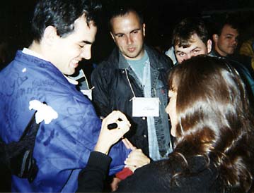 Signing the Jumpsuit